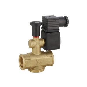 Elettrovalvola gas riarmo manuale NA in ottone
